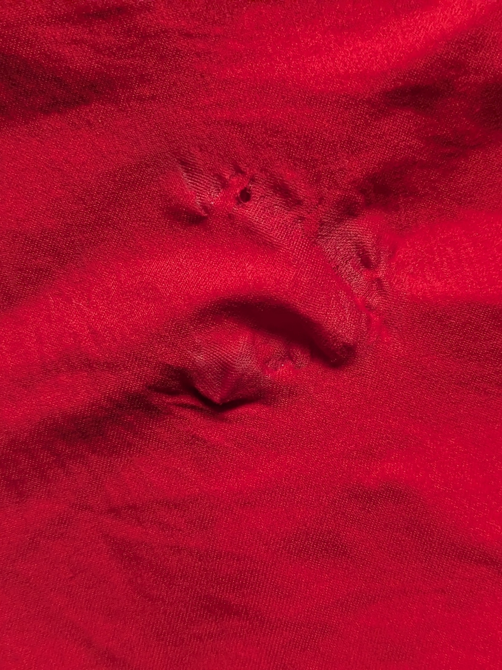 Red Ruffled Smocked Romper - Picture 4 of 4